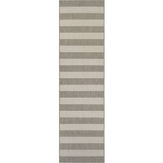 Breakwater Bay Papatya Striped Gray, White 26x141"