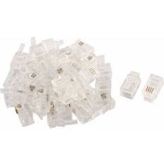 Landline Phones Uxcell 30pcs RJ9 4P4C Modular Telephone Jack Crimping Adapter