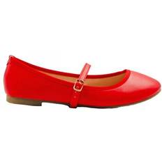 Dame - Imitert skinn Lave sko Where's That From Where's That From Womens/Ladies Josie Faux Leather Straps Ballerina Flats