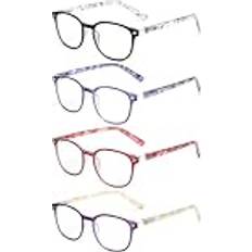 Whole Frame Reading Glasses JM Women Vintage Glasses With Spring Hinge 4 Pack