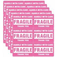 Shein 60pcs 2x3 Inch Pink Fragile Warning Stickers, Labels