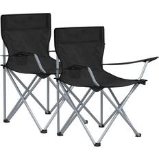 Camping & Outdoor Dakota Fields Canalp Folding Camping Chair Black 84cm W X 52cm D