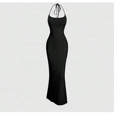 Shein Mermaid-Kleid mit Halterneck Einfarbig für den Sommer