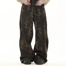 Leopard Pants & Shorts Shein Mens Leopard Print Casual Jogger Pants With Pockets