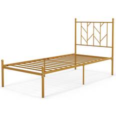 Costway Single/Double Metal Platform Bed Frame with Headboard