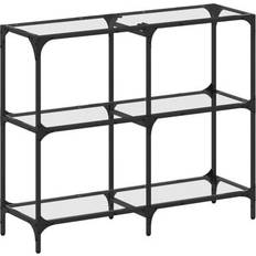 vidaXL 846028 Transparent/Black Konsolbord 30x98cm