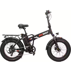 Hopfällbar elcykel BIGWAY 20" Fatbike Elcykel Black Unisex