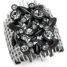 Crystal Rings Precious Stone Sold by: UnbeatableSale Local, IP Black Stainless Steel Ring with Top Grade Crystal Black Diamond