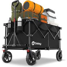 Utility Wagons Sekey 220L Collapsible Foldable Wagon with 330lbs Weight Capacity