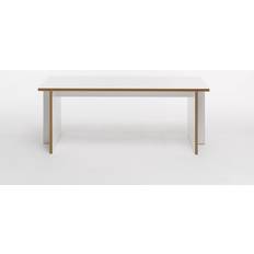 Tojo Bank White/Natural Dining Table 47x120cm