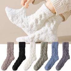 Microfiber Socks Shein Paris Fuzzy Socks Cozy Fluffy Winter Warm Slipper Socks Microfiber Soft Home Socks Womens Men