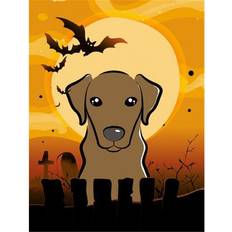 Brown Flags & Accessories PatioPlus Halloween Chocolate Labrador Flag Garden