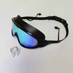 Shein Adult Frame Waterproof AntiFog Swim Goggles With Earplugs Nose Clip HD AntiUV Protective Eyewear
