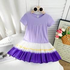 Purple Dresses Shein Girls Casual Simple Style Purple Dress