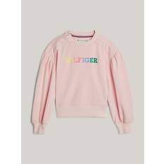 Tommy Hilfiger Girls Sweatshirts Tommy Hilfiger Girls' Kids' Relaxed Fit Monotype Sweatshirt Pink Whimsy Pink