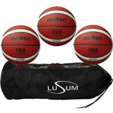 Indoors Basketballs Molten 3 Ball Basketball Pack Size 5 Tan