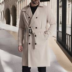 Shein Men Coats Shein Men Double Breasted Trench Coat