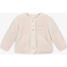 White Outerwear Bonpoint Girls Ivory Padded Fleece Jacket 12 year