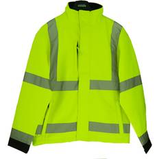 Arbejdstøj & Udstyr LYNGSØE softshelljakke FOX471S, High-Vis kl.3 gul/sort