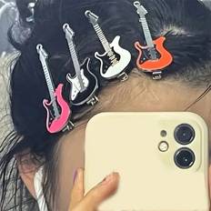Multicolour Hair Clips Shein pc Rock Guitar Shaped Hair Clip