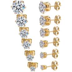 Shein pairsSet RhinestoneDecor Stud Earrings