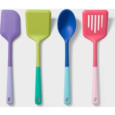 Tabitha Brown for Target 4pc Silicone Kitchen Utensil Set Purple/Green/Blue/Pink Tabitha Kitchen Utensil