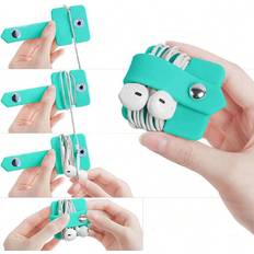 Headphone Accessories Shein pc Silicone Earphone Cable Winder Suitable