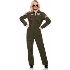 Top Gun Jet Pilot Damen Kostümanzug ✰ Navy Jumpsuit