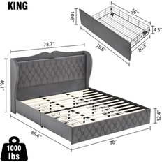 Gaomon Bed Frame with Sturdy Support