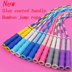 Purple Fitness Jumping Rope Shein Pair Of Bamboo Jump Rope For Students And Beginners Adjustable Colorful Jump Rope Fitness Speed Training Jump Rope