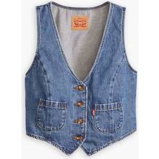 Coton - Femme Gilets Levi's Tailored Denim Waistcoat, Big Yikes