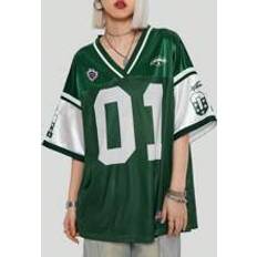 Shein Summer Fashion Color-Block Digital Print Breathable Soccer T-Shirt