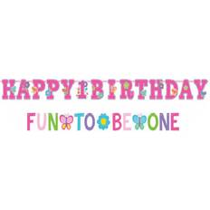 Rose Guirlandes Amscan Jumbo Letter Banners Sweet Birthday Girl Combination Kit