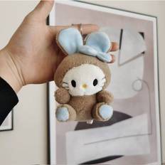 Wallets & Key Holders Veishet StyleC 15cm Charming Plush Bunny Keyring Cartoon Animal Keychain For Backpacks
