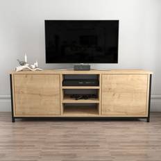 Metal TV Benches Decorotika Otis Black/Oak TV Bench 120x51cm