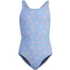 Adidas Bathing Suits adidas Girls Logo Swimsuit Colour: Blue, 11-12 years