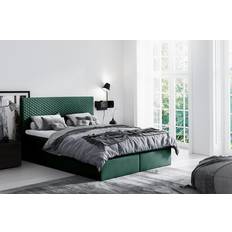 140 cm - Integrierte Aufbewahrung Boxspringbetten Schlafzimmerbett SERGIO 140x200cm Boxspringbett