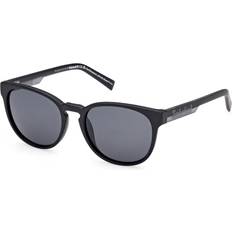 Timberland Unisex TB00014 Sunglasses Injected Black Smoke Round Polarized
