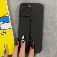 Shein A Creative Letter Anti-Fall Black Soft Phone Case Compatible With IPhone 15/15 Plus/15 Pro/15 Pro Max/14 Pro Max/14 Pro/14 Plus/14/13Pro Max/13pro/13