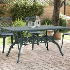 Alluminio Tavoli da Giardino vidaXL Tavolo da Giardino Verde 150x90x72 cm in Alluminio Pressofuso