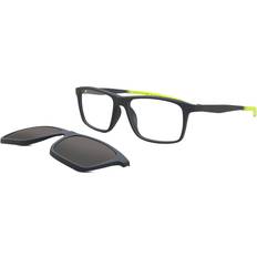 SmartBuy Collection Square Clip-On Plastic Men's Glasses 53