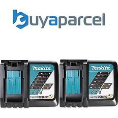 Makita 2x dc18rc 18v 22min intelligent fast lithium battery charger black