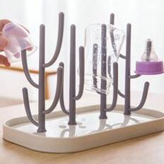 1pc Baby Bottle Drying Rack With Detachable Tray, Large Capacity Bottle Drying Rack For Fast Draining And Air Drying Of Baby Bottle Nipple Drying Rack