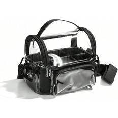 Makeup Cases Shein Backpack Large Makeup Brush Holder Case Professional Makeup Artist Travel Case Clear Waterproof Cosmetic Organizer Bag With Adjustable Strap And Divid