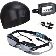 Adult Swim Goggles Shein Adult Electroplating Swim Goggles Set High Definition AntiFog And Waterproof Swimming Goggles With AntiLeak And AntiUV Coating Lens Earplug Integrated