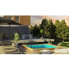 Piscine Interrate Gre Piscina fuori terra rigida WPCARR3 L int 2.73 m x 2.73 m H 1.19 m