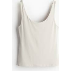 Beige - Women Tank Tops H&M Microfiber Tank Top Beige