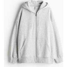 H&M Outerwear H&M Oversized Hooded Jacket Gray