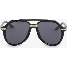 Casablanca Black Gold Ew023c1 Aviator-frame Acetate BLACK GOLD