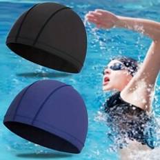 Shein 1pc Breathable Elastic Swimming Cap With Non-Slip Design And Ear Protection For Men And Women Perfect For Pool, Beach, And Summer Fun